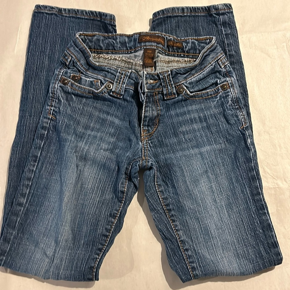 Aeropostale Girls Blue Denim Jeans Size 0